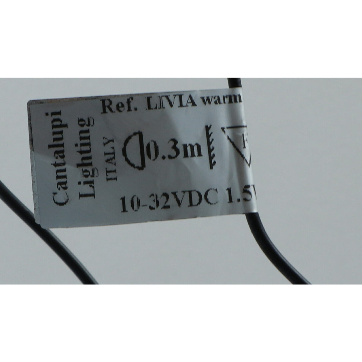 Cantalupi LIVIA WARM – Chrome LED Fixture, 1.5W @ 24VDC, 10–32VDC, IP40, 0.3 m, C-16