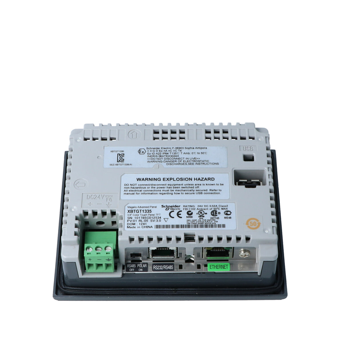 Cantalupi Magelis XBT GT Touch Panel | 3.8" Color TFT | 24V DC | Class 2 | FID: 11002