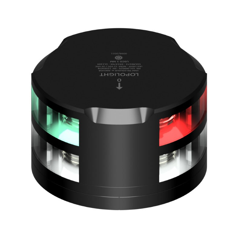 Lopolight Tricolor Anchor and Strobe LED Navigation Light, 1 NM