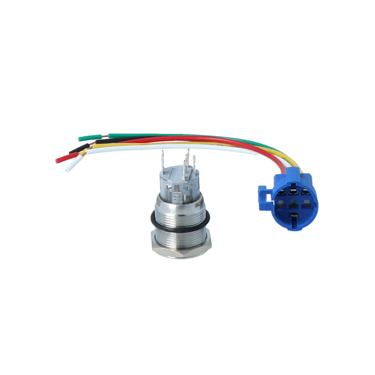 Mega LED - 19MM Push Button - IP67, 5A, Stainless Steel