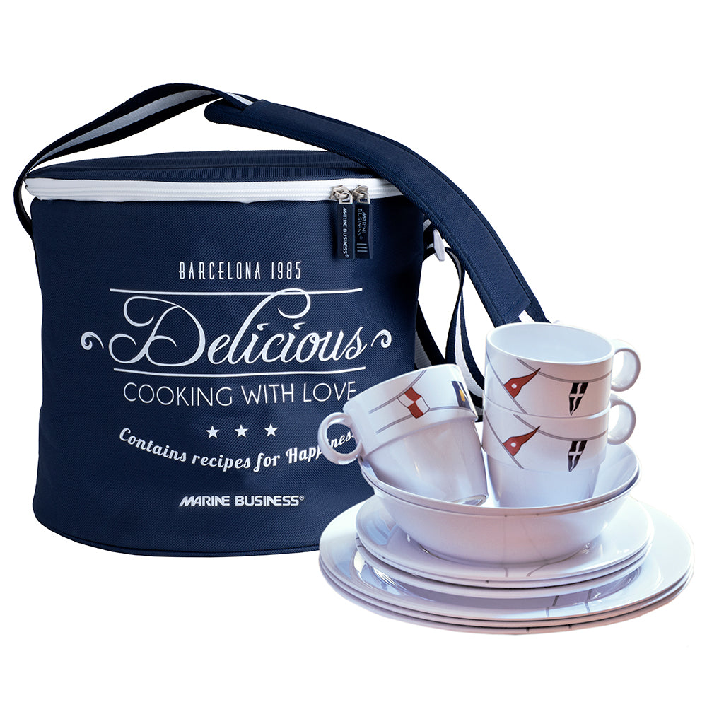 Marine Business Melamine Tableware & Basket - REGATA - Set of 16 12147