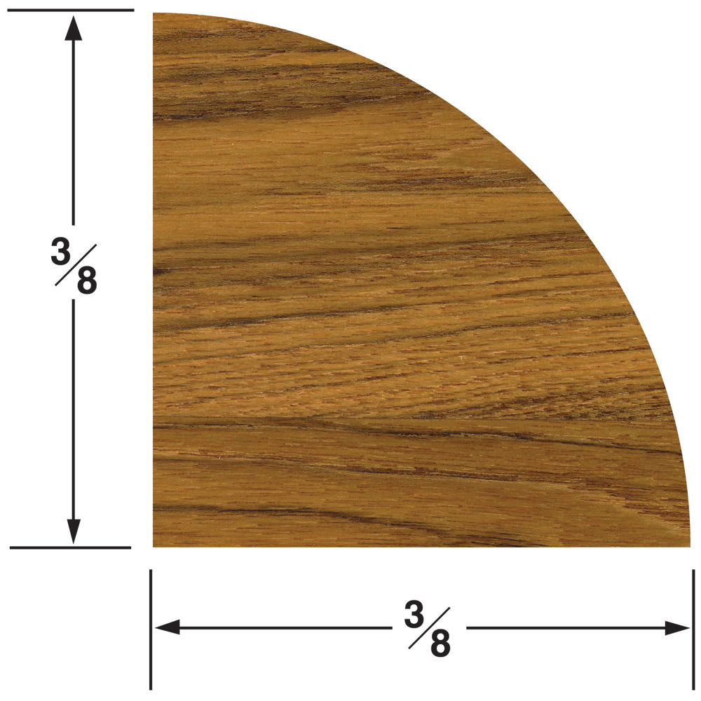 Whitecap Teak Quarter Round Molding Small - 5' 60851