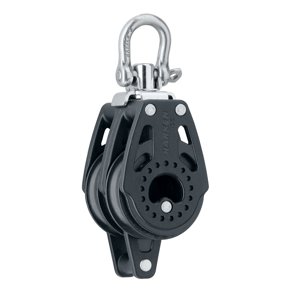 Harken 40mm Carbo Air Double Swivel Block w/Becket 2639