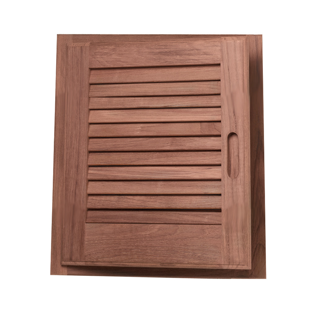 Whitecap Teak Louvered Door & Frame - Left Hand - 15" x 15" 60723