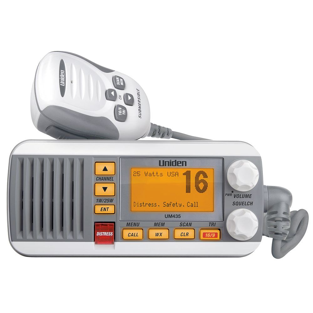 Uniden UM435 White VHF Class D DSC 25 Watt UM435