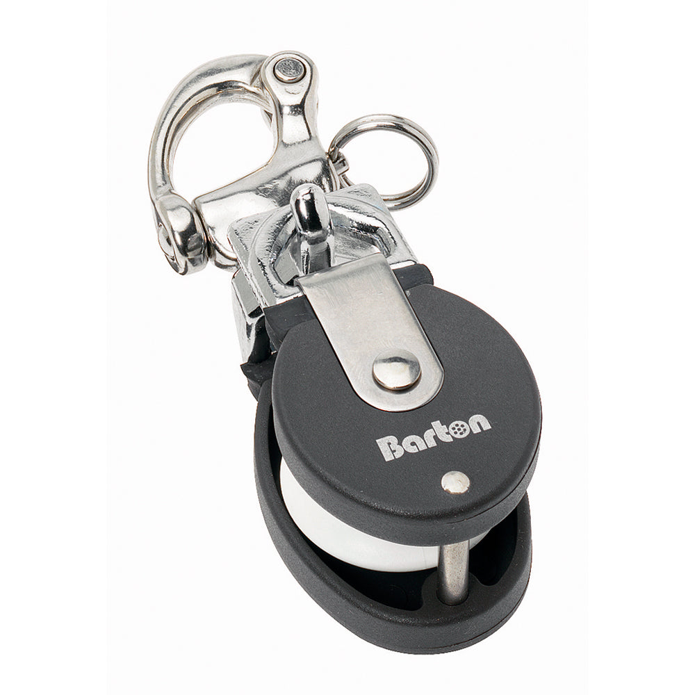Barton Marine Size 2 Snatch Block w/Stainless Snap Shackle - 35mm Sheave 90301
