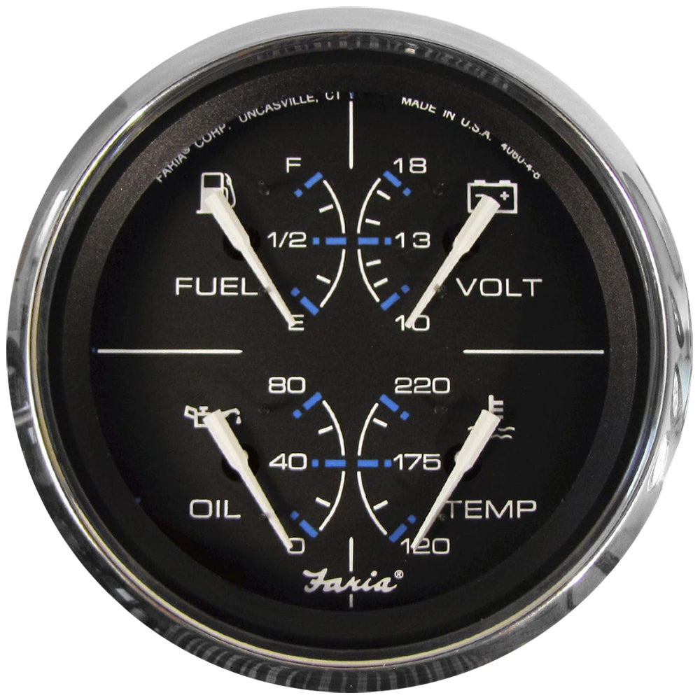 Faria Chesapeake Black 4" Multifunction Gauge 33751