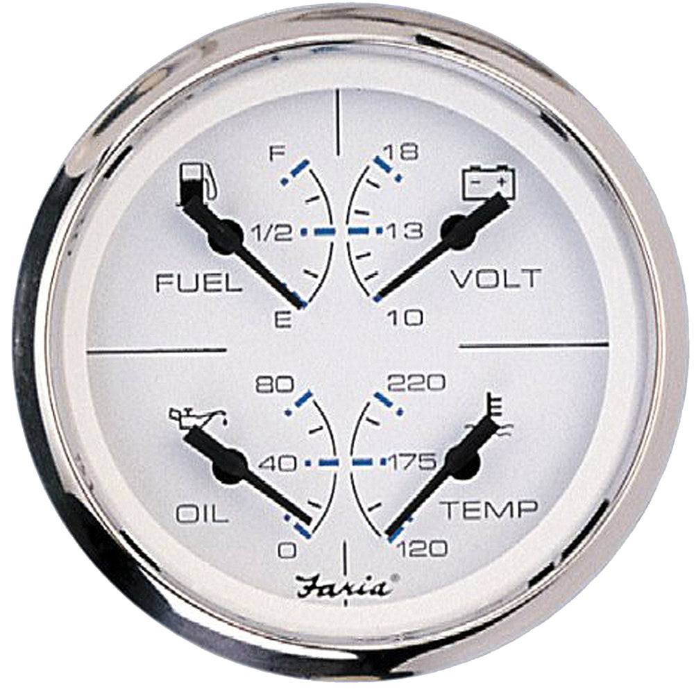 Faria Chesapeake White SS 4" Multifunction Gauge 33851