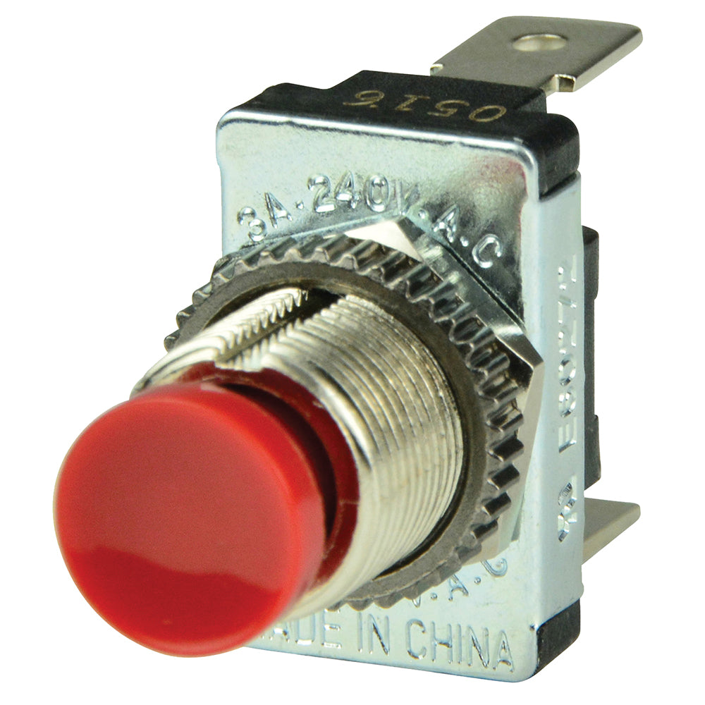 BEP Red SPST Momentary Contact Switch - OFF/(ON) 1001401