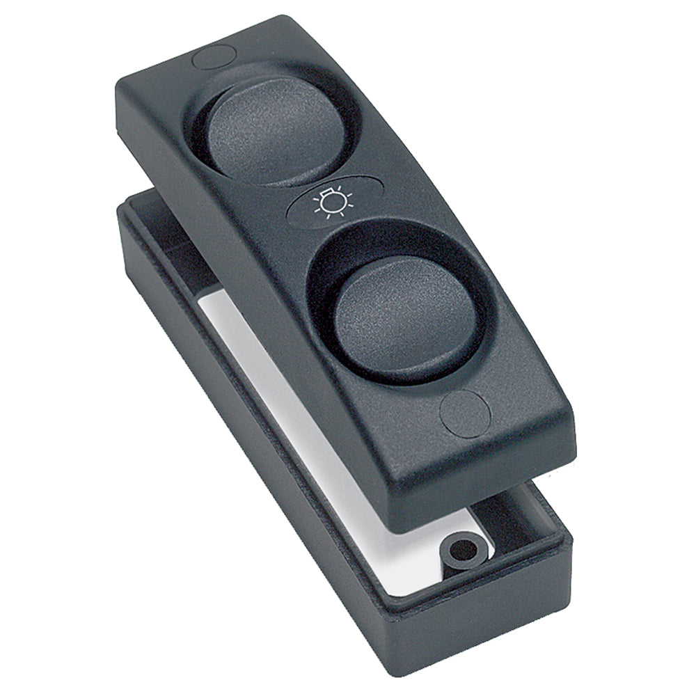 BEP Contour 1100 Series Double Interior Switch - On/Off - Black 1101-BK
