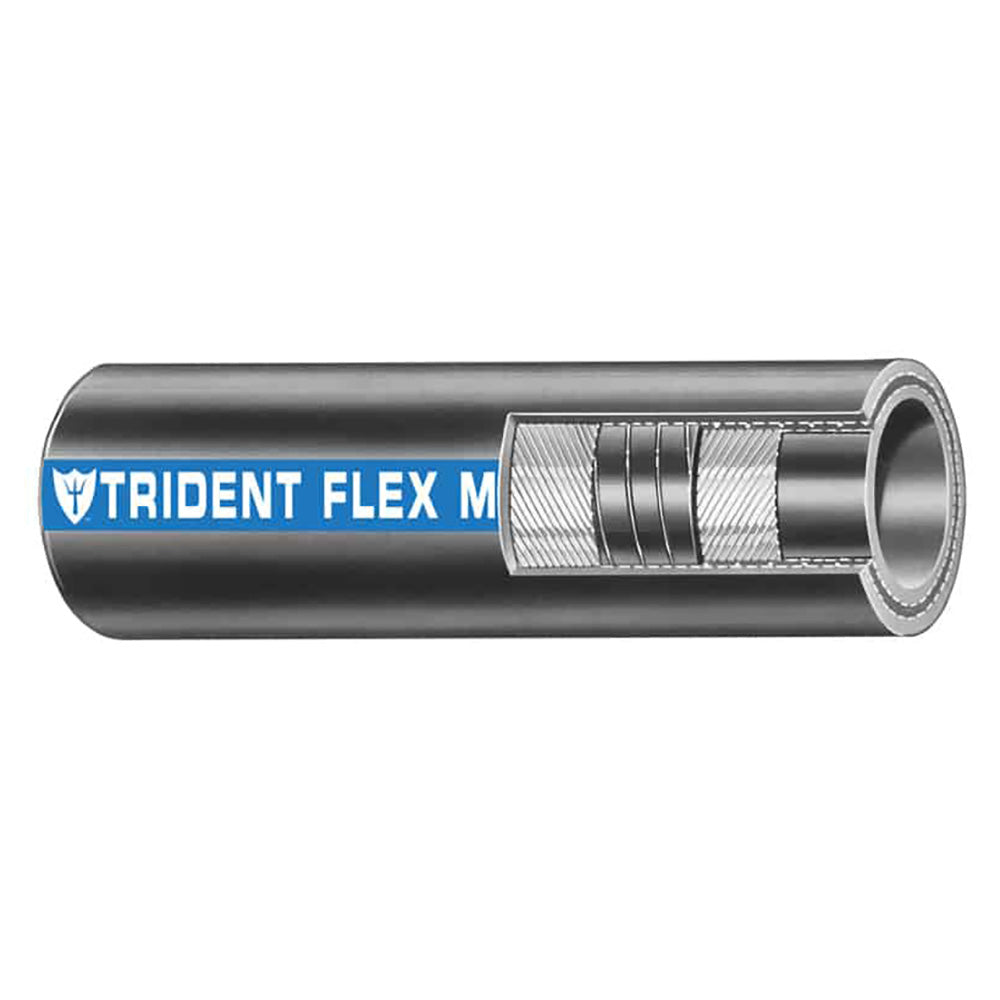 Trident Marine 3/4" x 50' Coil Flex Marine Wet Exhaust & Water Hose - Black 100-0346