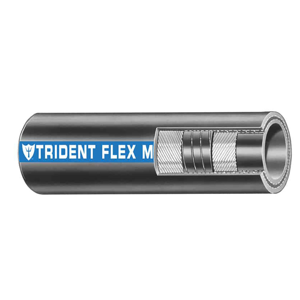 Trident Marine 1" Flex Marine Wet Exhaust & Water Hose - Black - Sold by the Foot 100-1006-FT