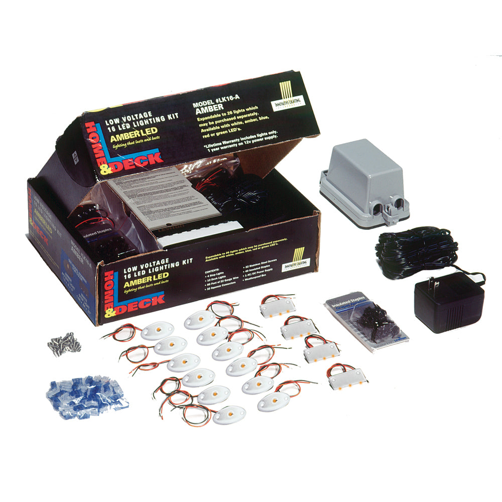 Innovative Lighting Deck & Dock LED Kit - Amber LED/White Housing 090-1100-4