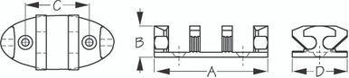 Sea Dog Marine Nylon Zig Zag Cleat 3-1/2" (043540-1)
