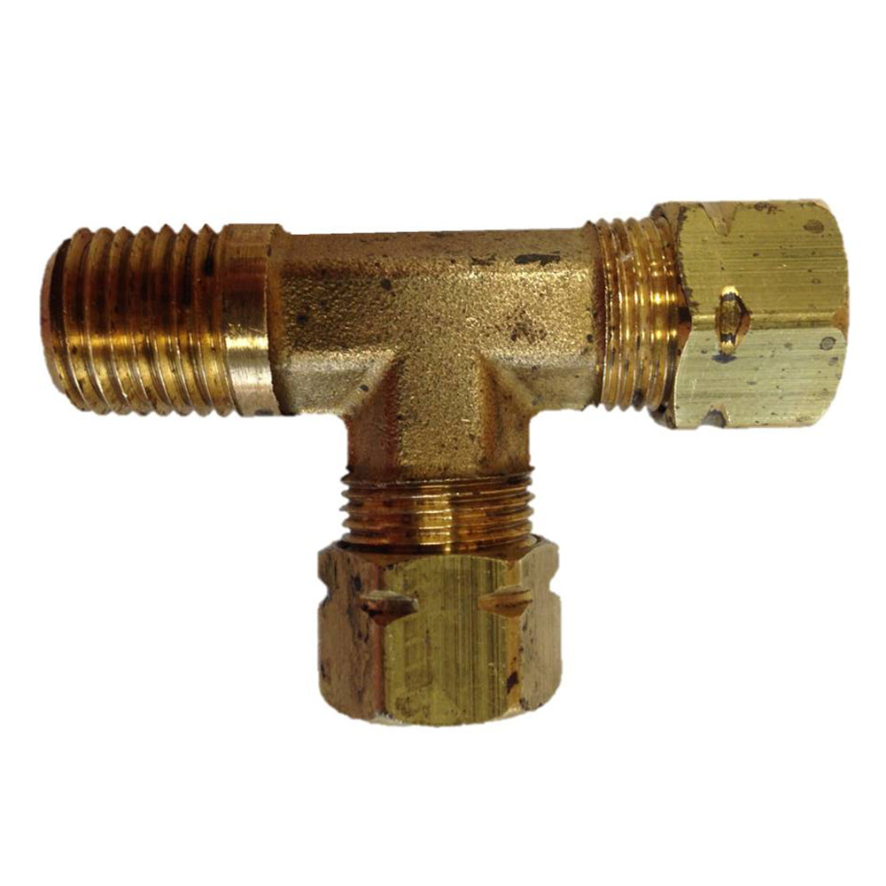 Uflex Male Run T-Fitting - 3/8" x 3/8" Tube x 1/4" NPT 171CA-6-4