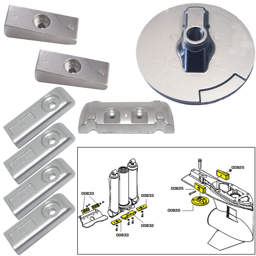 Tecnoseal Anode Kit w/Hardware - Mercury Verado 6 - Magnesium 20816MG