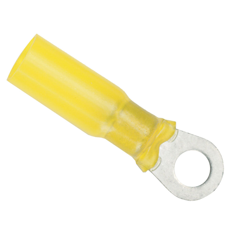 Ancor 12-10 #8 Ring Terminal Heat Shrink Yellow 25 Pack 312225