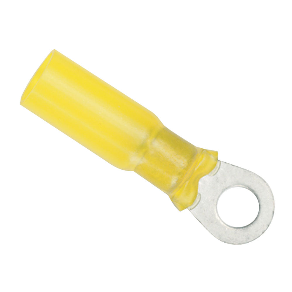 Ancor 12-10 3/8 Ring Terminal Heat Shrink Yellow 25 Pack 312625