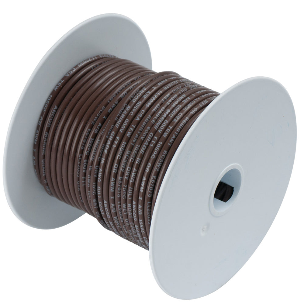 Ancor Brown 18 AWG Tinned Copper Wire - 250' 100225