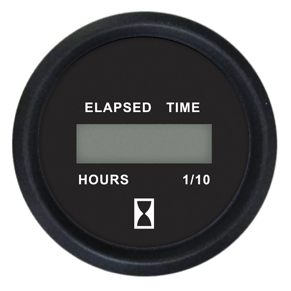 Faria Euro Black 2" Digital Hourmeter Gauge 12835