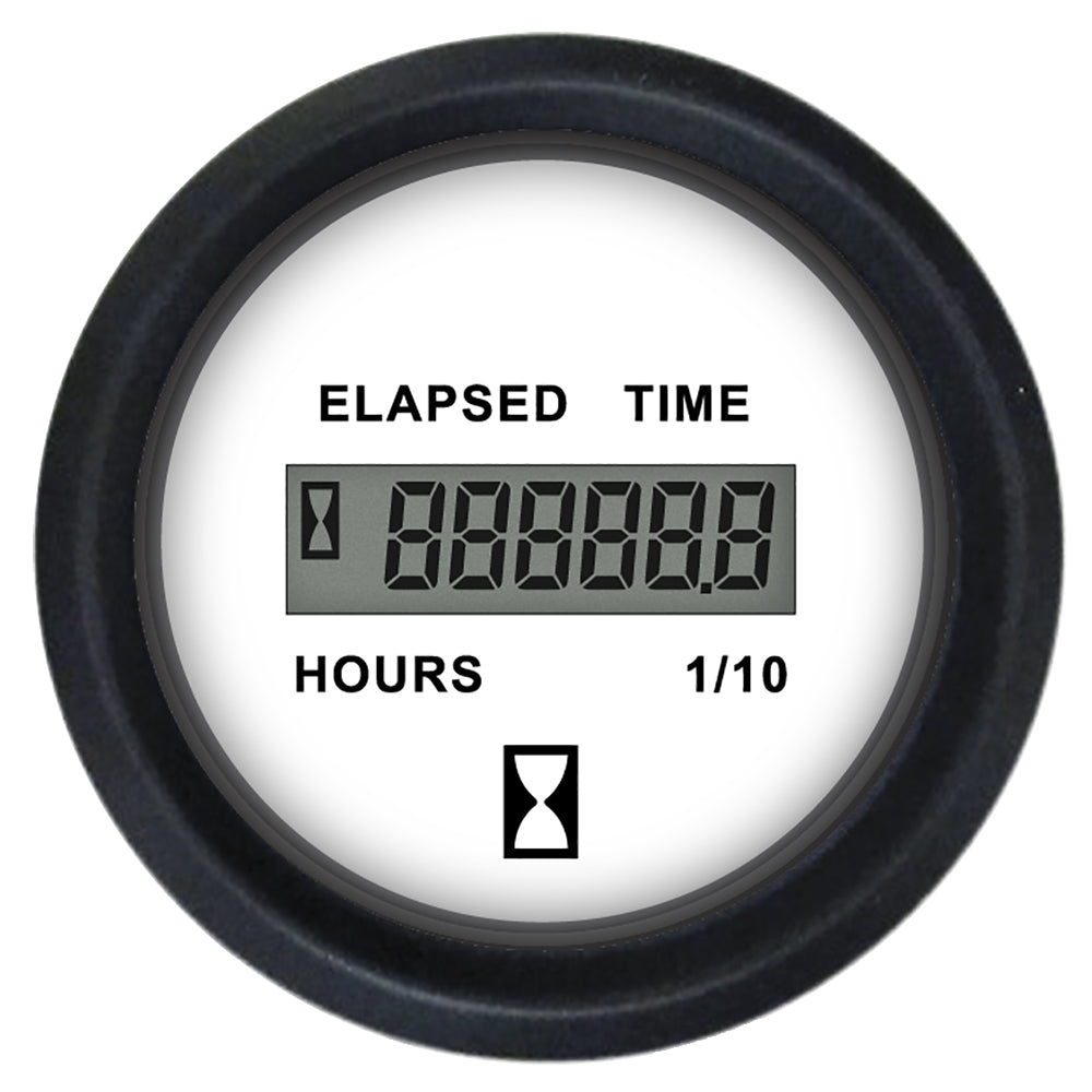 Faria Euro White 2" Hourmeter (Digital) 12913