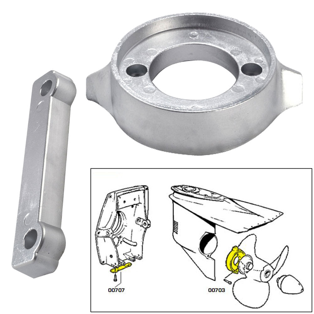 Tecnoseal Anode Kit w/Hardware - Volvo 280 - Zinc 20701