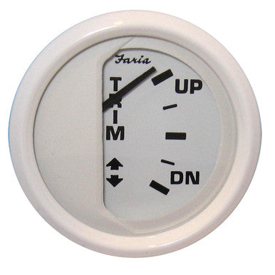 Faria Dress White 2" Trim Gauge (J/E/Suzuki Outboard) 13123