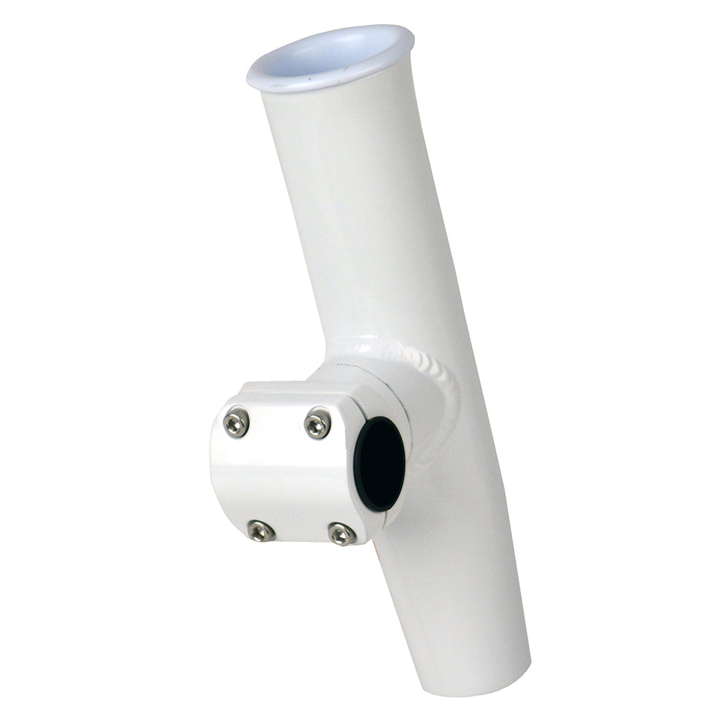 C.E. Smith Adjustable Mid Mount Rod Holder - 1-1/4" or 1-5/16" OD - White Powder Coat Aluminum w/Sleeve & Hex Key 53774