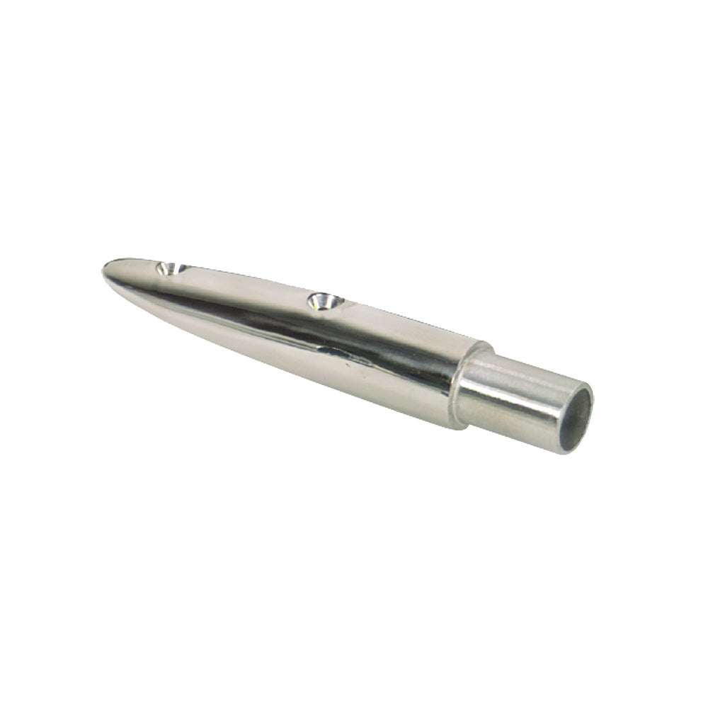 Whitecap 16-1/2° Rail End (End-Out) - 316 Stainless Steel - 7/8" Tube O.D. 6050