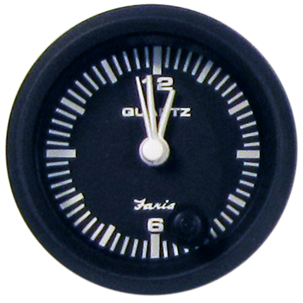 Faria Euro Black 2" Clock - Quartz (Analog) 12825