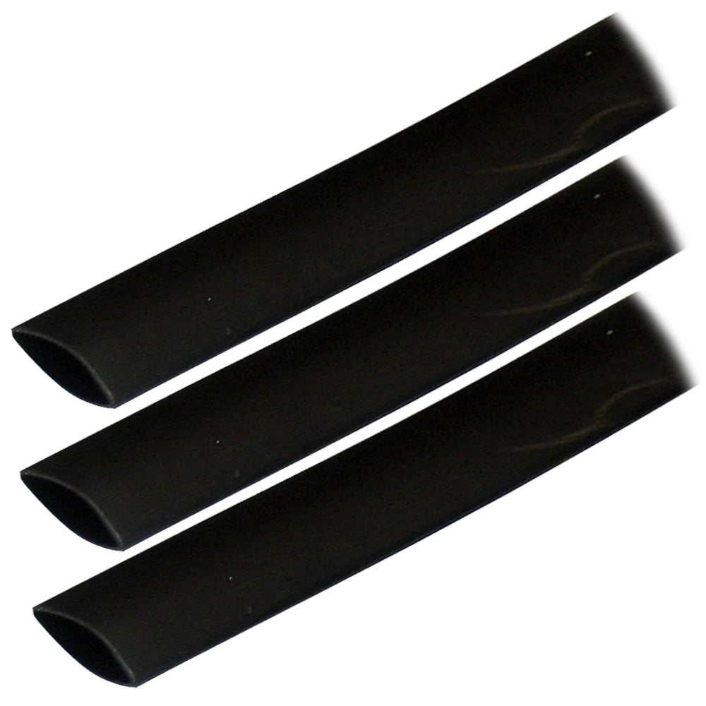 Ancor Adhesive Lined Heat Shrink Tubing (ALT) - 3/4" x 3" - 3-Pack - Black 306103