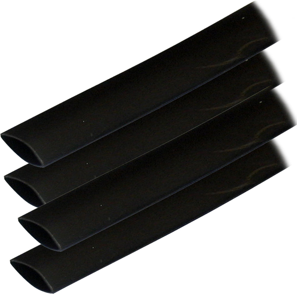 Ancor Adhesive Lined Heat Shrink Tubing (ALT) - 3/4" x 6" - 4-Pack - Black 306106