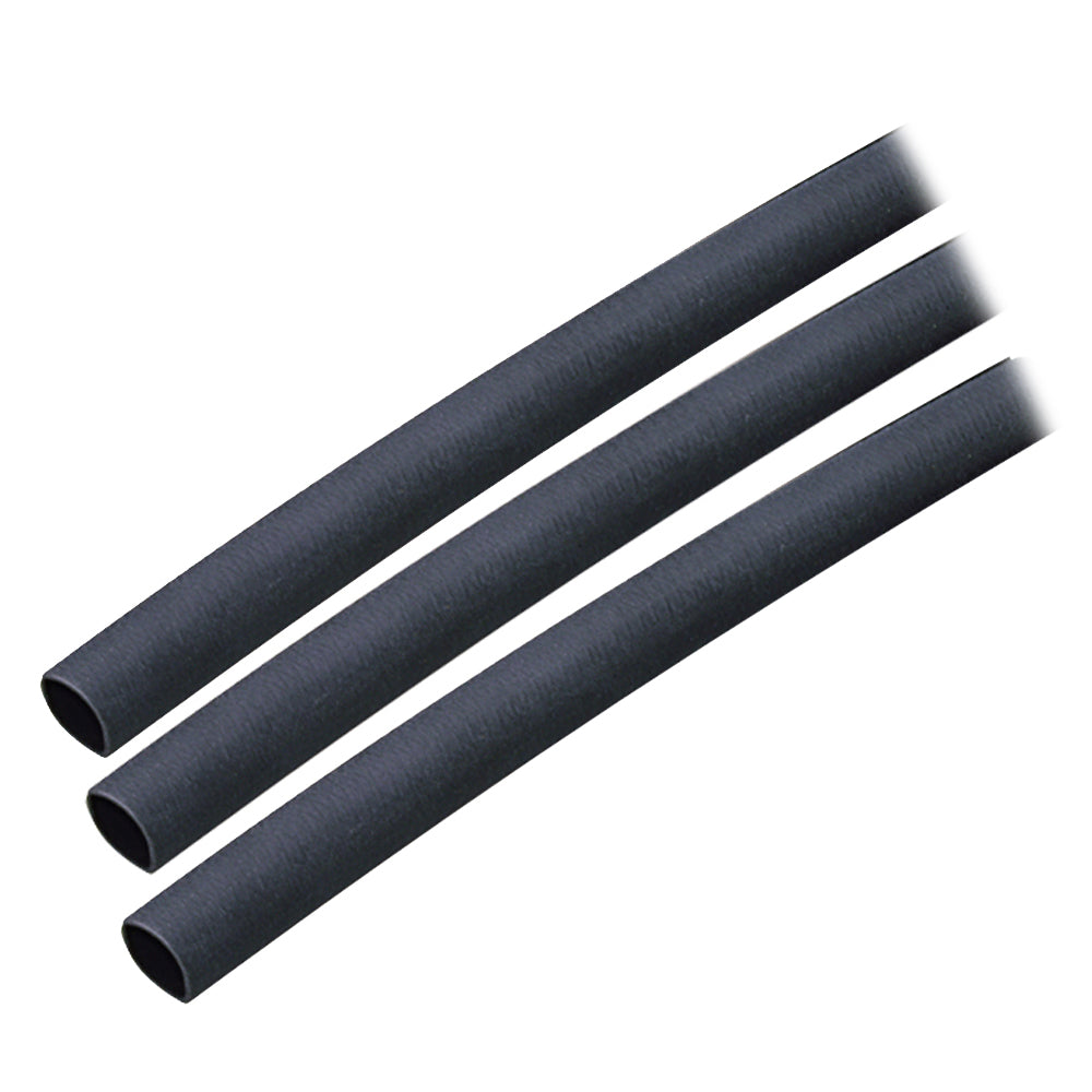 Ancor Adhesive Lined Heat Shrink Tubing (ALT) - 1/4" x 3" - 3-Pack - Black 303103