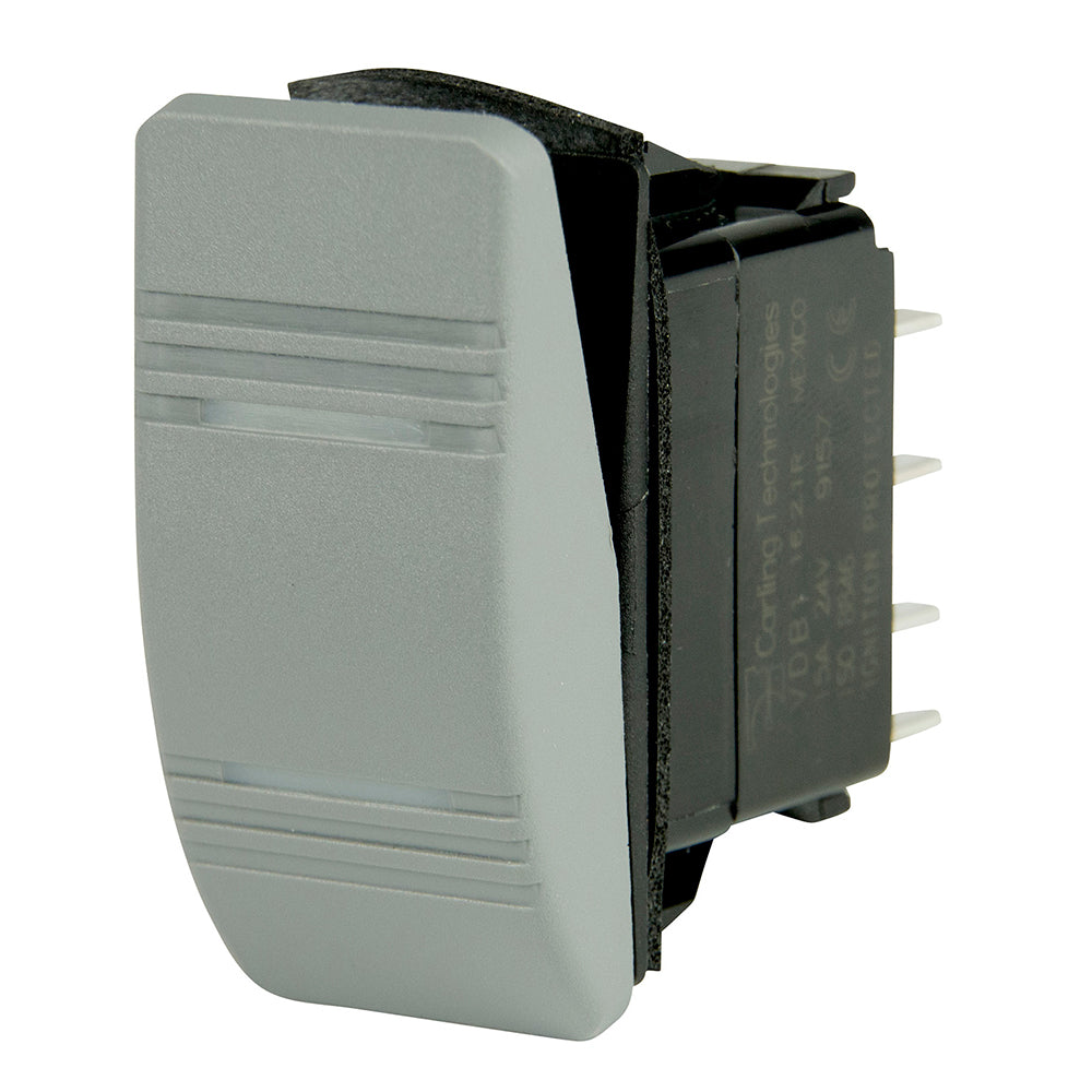 BEP DPDT Contura Switch - 2-Amber LEDs - Gray - ON/ON 1001812