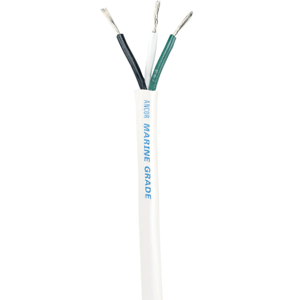 Ancor White Triplex Cable - 12/3 AWG - Round - 100' 133310