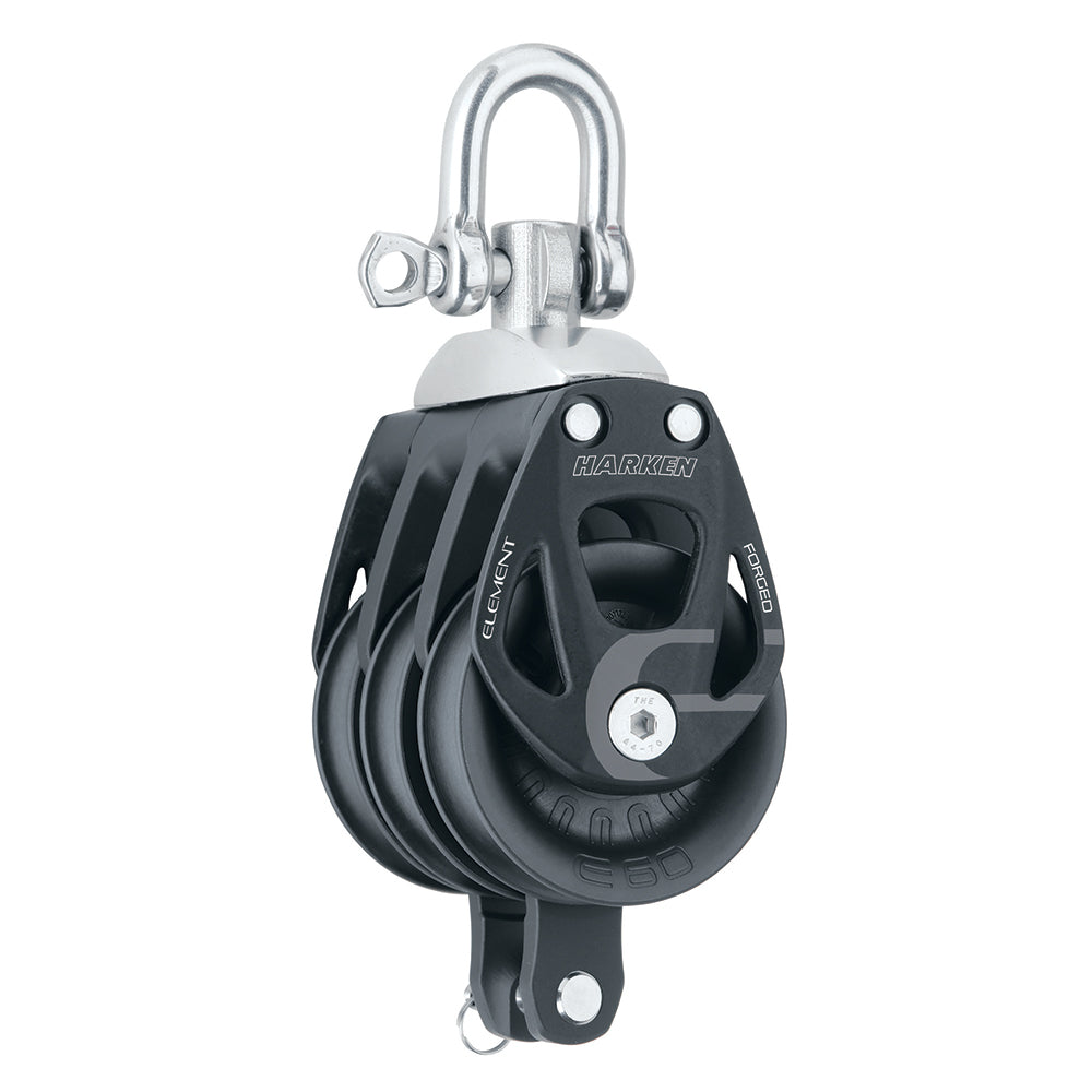 Harken 60mm Triple Aluminum Element Block w/Swivel & Becket 6273