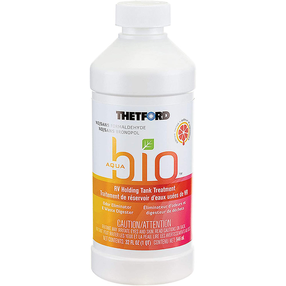 Thetford AquaBio RV Holding Tank Treatment - Citrus Twist Scent - Formaldehyde Free - 32oz 96607