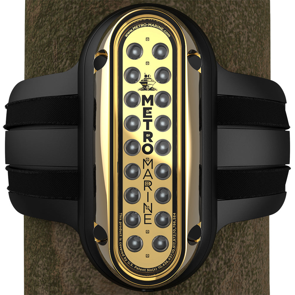Metro Marine High-Output Vertical Piling Mount Light w/Intelligent Monochromatic LEDs - Aqua, 45° Beam F-PME1-V-A3-45