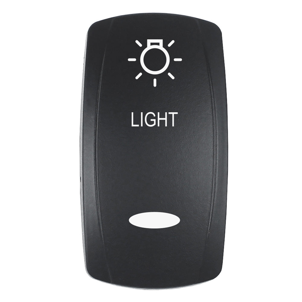 Pacer Actuator - 'LIGHT' f/V Series Contura Switches - Black - Laser Etched (Top/Bottom Light) EV2LE-LT