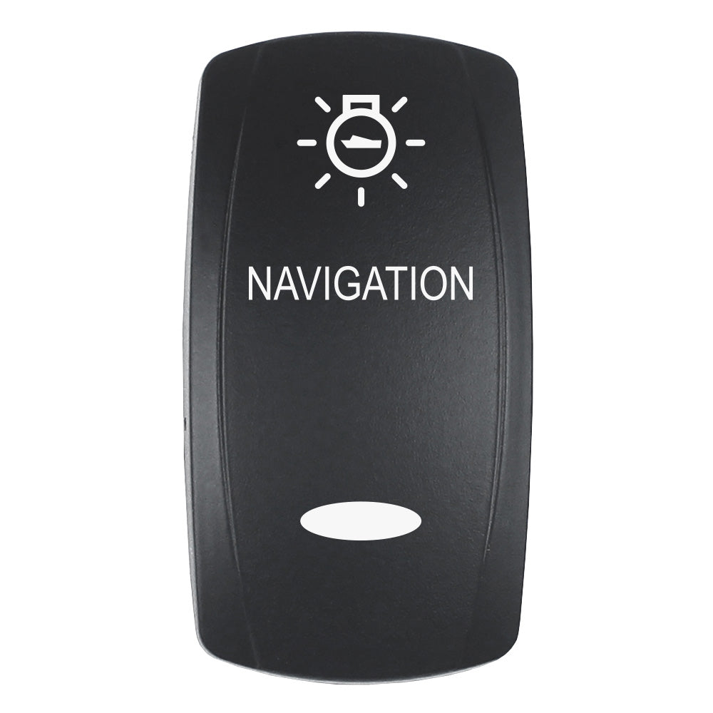 Pacer Actuator - 'NAVIGATION' f/V Series Contura Switches - Black - Laser Etched (Top/Bottom Light) EV2LE-NAV