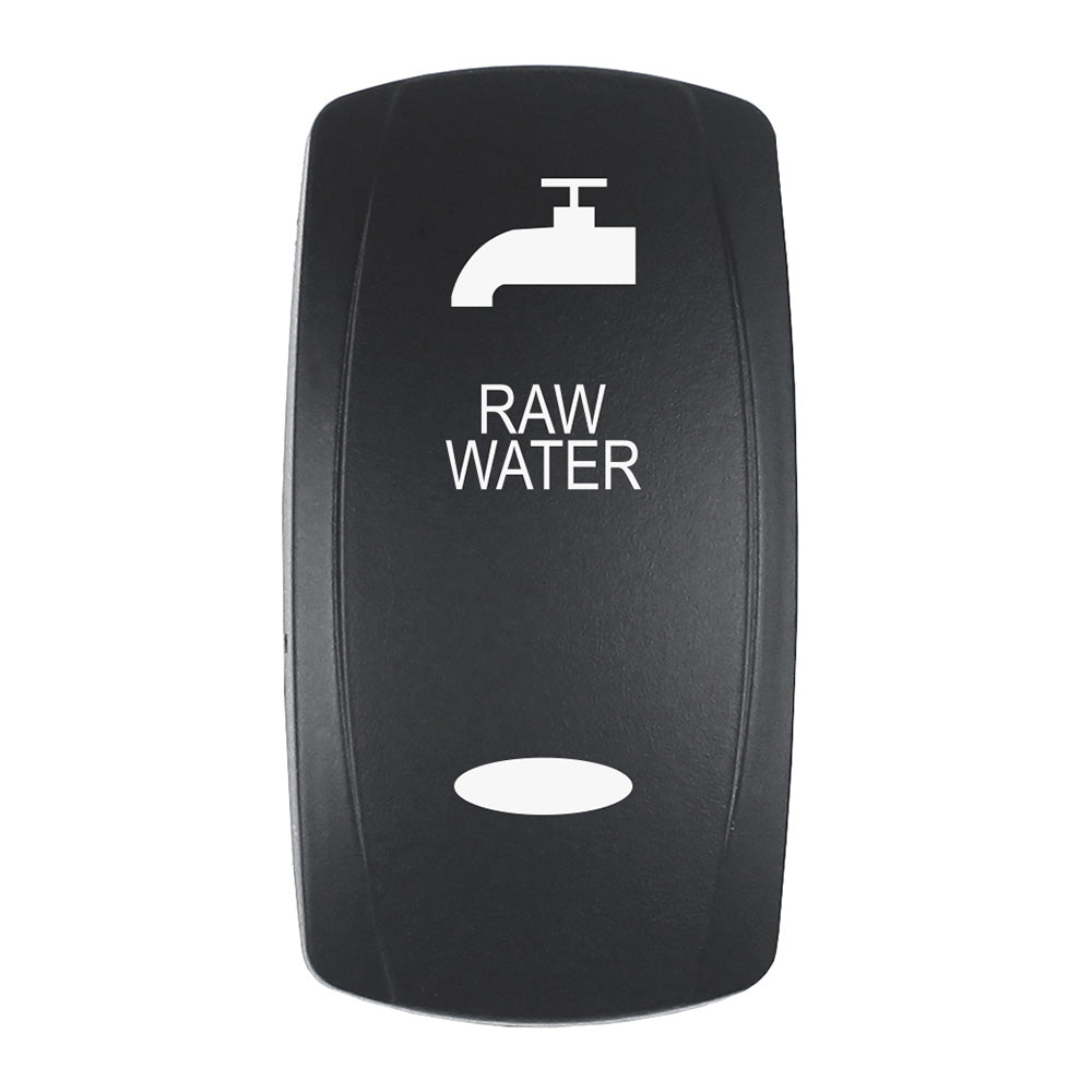 Pacer Actuator - 'RAW WATER' f/V Series Contura Switches - Black - Laser Etched (Top/Bottom Light) EV2LE-RAW