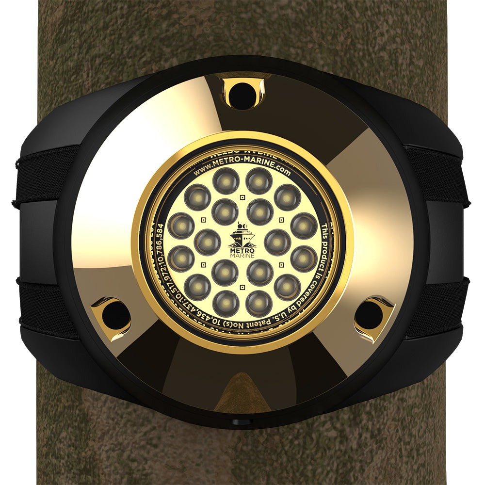 Metro Marine High-Output Piling Mount Underwater Light w/Intelligent Monochromatic LEDs - White, 90° Beam F-PMR1-W3-90