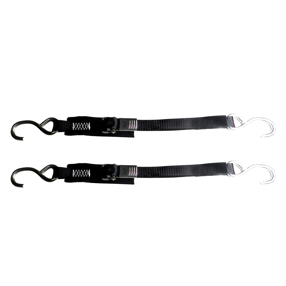 Rod Saver Stainless Steel Quick Release Transom Tie-Down - 1" x 2' - Pair SS1QRTD2