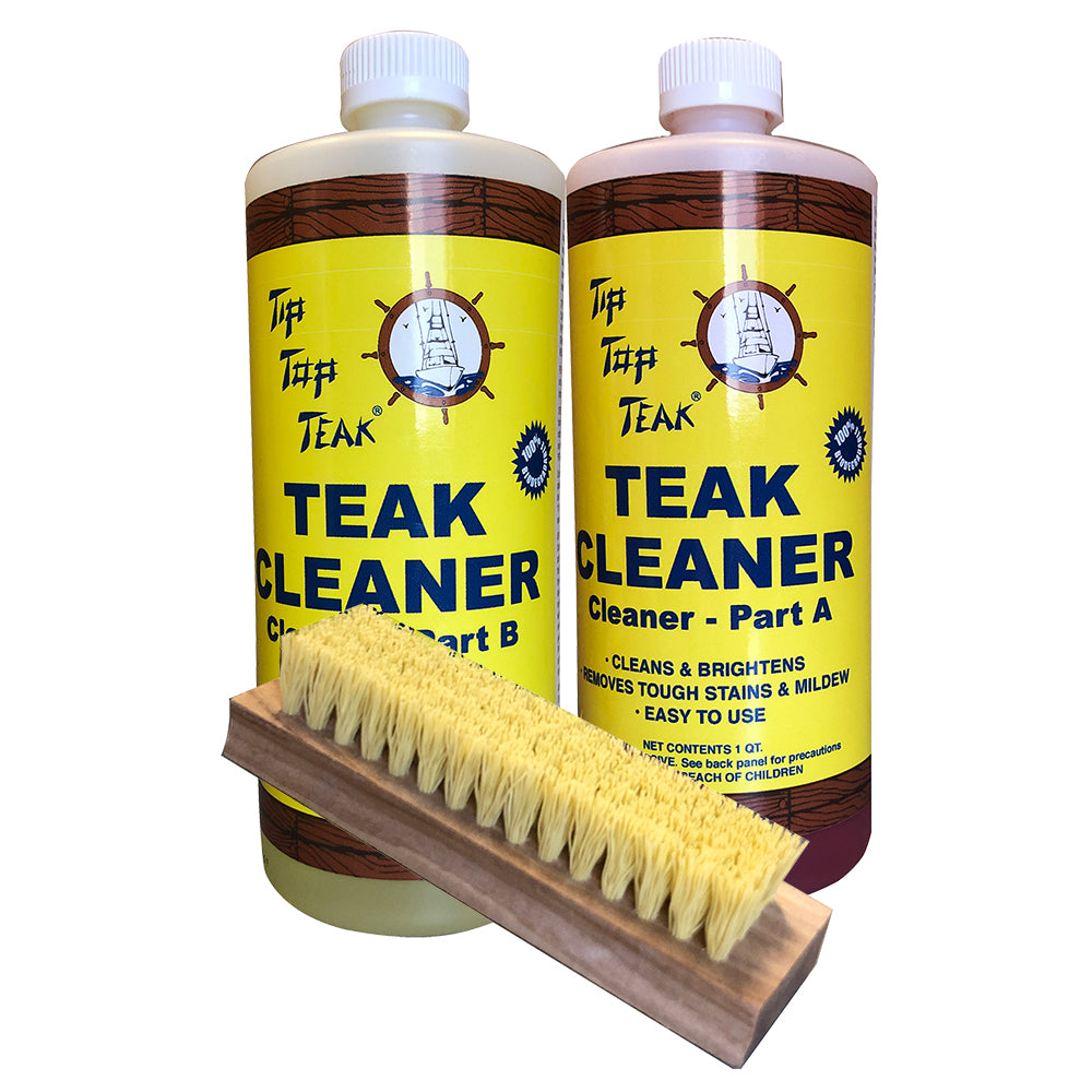 Tip Top Teak Cleaner Kit Part A & Part B w/Brush TK860