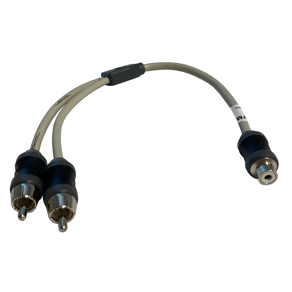 Marine Audio Adapter RCA Twisted Pair Y Adapter - 1 Female to 2 Male VMCRCA1F2M