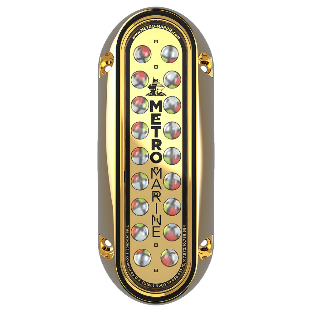 Metro Marine High-Output Elongated Vertical Mount Light w/Intelligent Full Spectrum LEDs - RGBW, 45° Beam F-BME1-V-FS-45