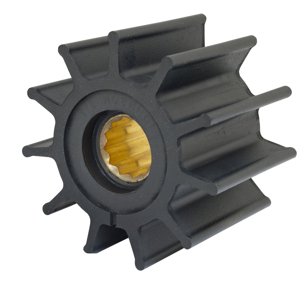Jabsco Impeller Kit, Spline Drive, 3-3/4 in x 2-1/2 in x 1 in, 12-Blade, Neoprene, Brass Insert