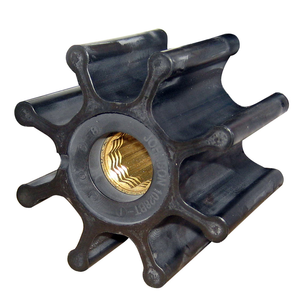 Jabsco Impeller Kit, 2-9/16 in Dia, 2 in Depth, 5/8 in Shaft, 10-Blade, Neoprene, 12-Pt Spline Drive, Brass Insert