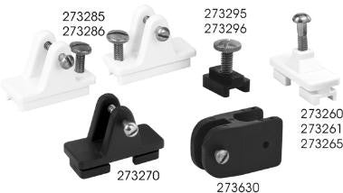 Sea Dog Marine Nylon Side .85 Track Mount Hinge - Sea-Dog Line - 273261 (273261-1)