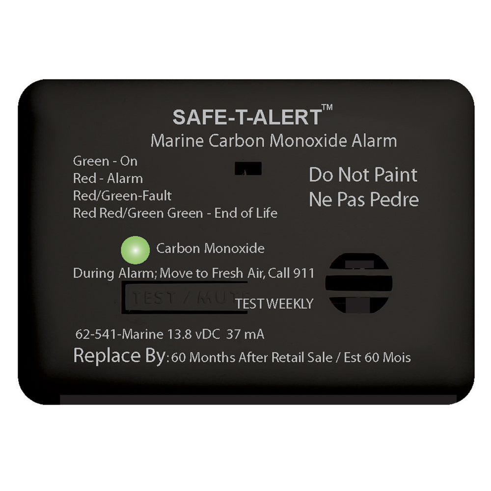 Safe-T-Alert 62 Series Carbon Monoxide Alarm - 12V - 62-541-Marine - Surface Mount - Black 62-541-MARINE-BL